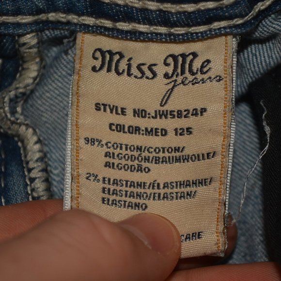 MISS ME Cuffed Capri Jeans Size 28 - Picture 5 of 8